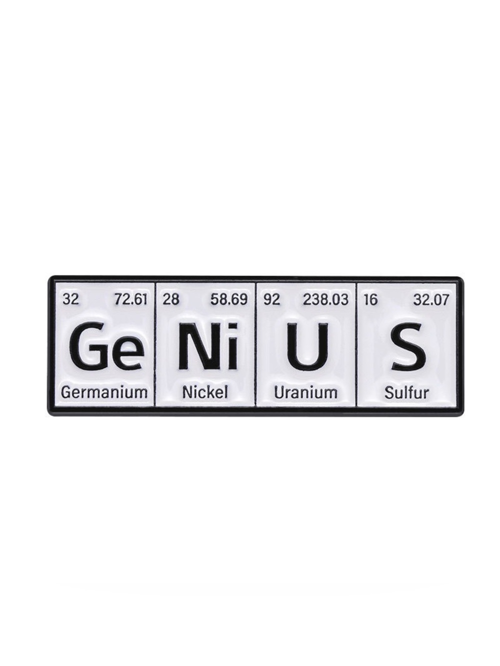 Genius Periodic Table Enamel Pin Funny Chemistry Science Gift